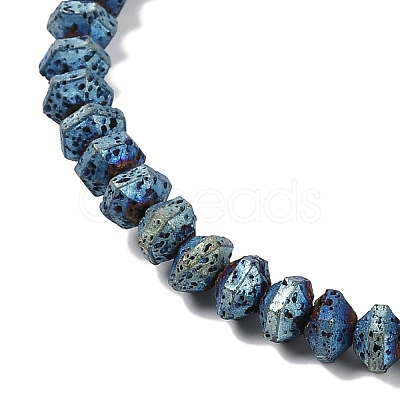 Electroplated Natural Lava Rock Beads Strands G-A234-F02-01A-1