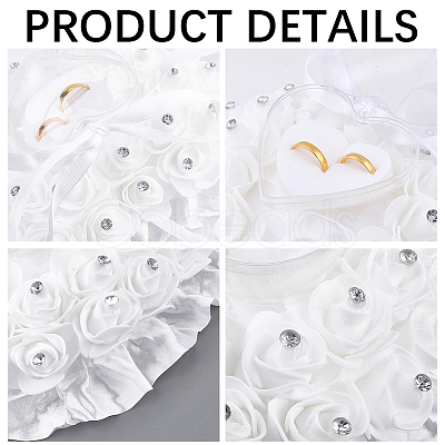 PE Foam Flower Ring Holder Pillow AJEW-WH20816-224A-1