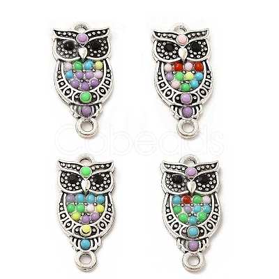 Alloy Jet Rhinestone Connector Charms FIND-H039-14AS-A-1