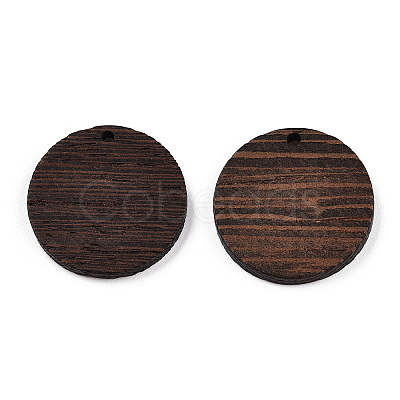 Natural Wenge Wood Pendants WOOD-T023-29D-01-1
