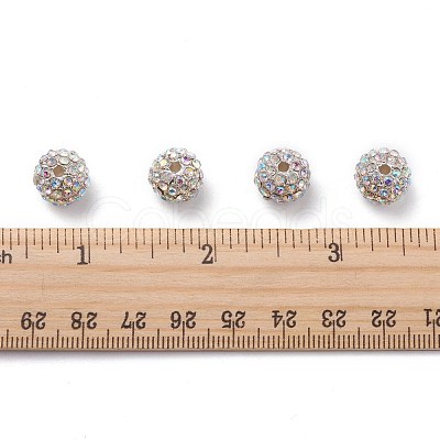 Alloy Rhinestone Beads RB-A034-10mm-A28S-1