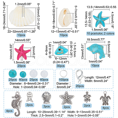 PandaHall Elite DIY Ocean Jewelry Making Finding Kit DIY-PH0013-78-1