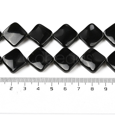 Natural Black Stone Beads Strands G-L239-18-1