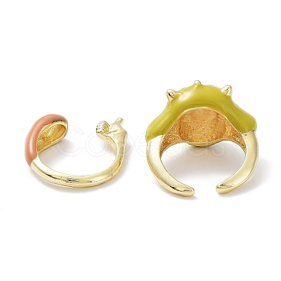 3D Animal Alloy Open Cuff Rings RJEW-D003-01A-G-1