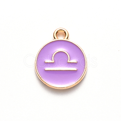 Alloy Enamel Pendants X-ENAM-S124-01A-01K-1