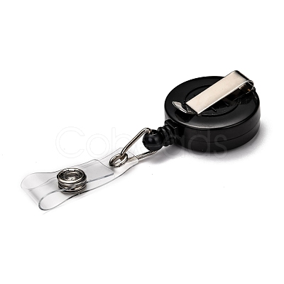 Flat Round ABS Plastic Badge Reel AJEW-I053-37F-1