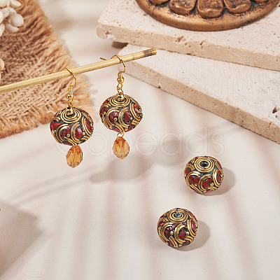 2Pcs Handmade Tibetan Style Beads KK-TA0008-43-1