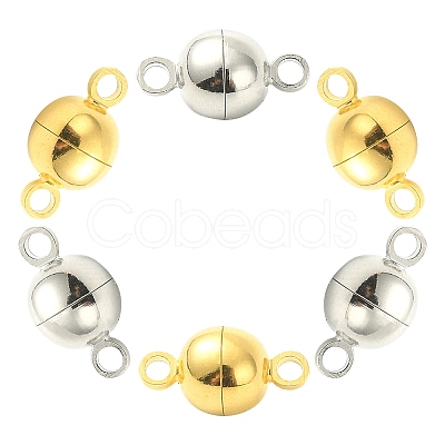 20 Sets 2 Colors Brass Magnetic Clasps KK-CJ0001-84-1