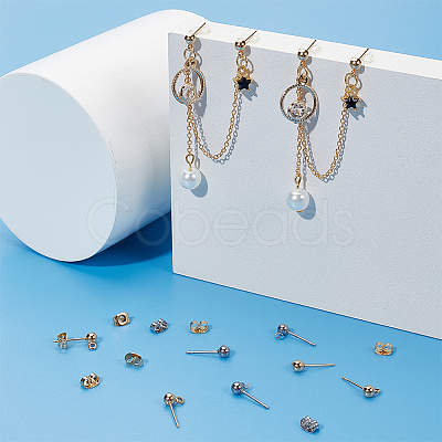 304 Stainless Steel Stud Earring Findings STAS-UN0015-39-1