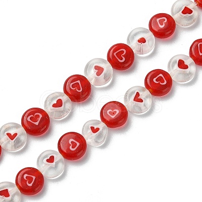2 Strands Handmade Lampwork Beads Strands LAMP-CJ0003-18-1