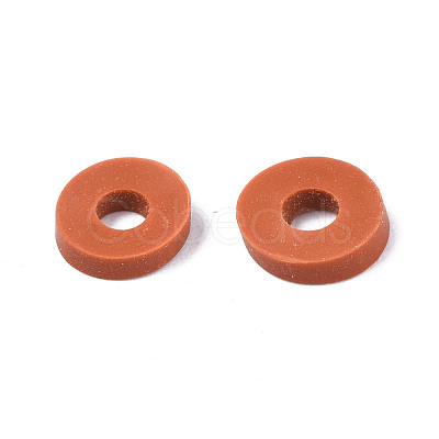 Handmade Polymer Clay Beads Strands CLAY-R089-6mm-158-1