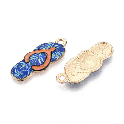 Alloy Enamel Pendants ENAM-T022-39KCG-1