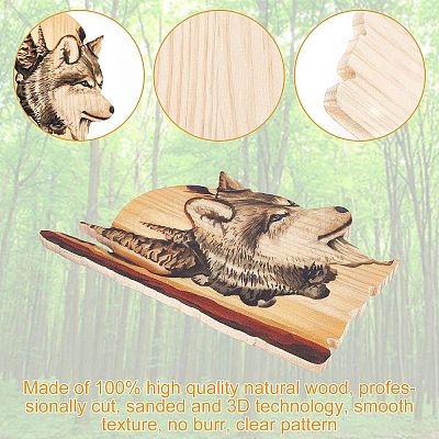 3D Wolf Animal Carving Handcraft HJEW-WH0028-47-1
