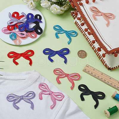 16Pcs 8 Colors Polyester Iron on/Sew On Patches PATC-FG0002-79-1
