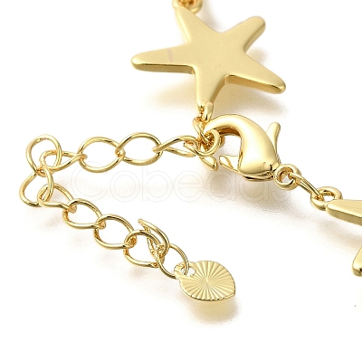 Rack Plating Brass Link Bracelets X-BJEW-P336-10G-1
