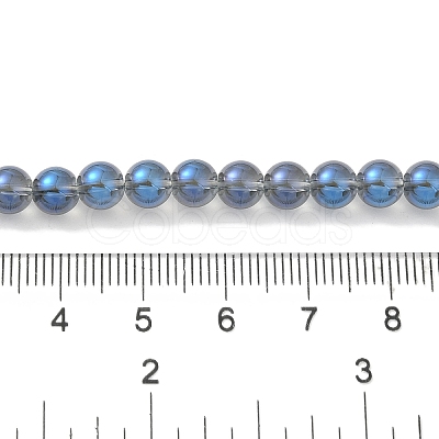 Transparent Electroplate Glass Beads Strands GLAA-T032-T6mm-C03-1