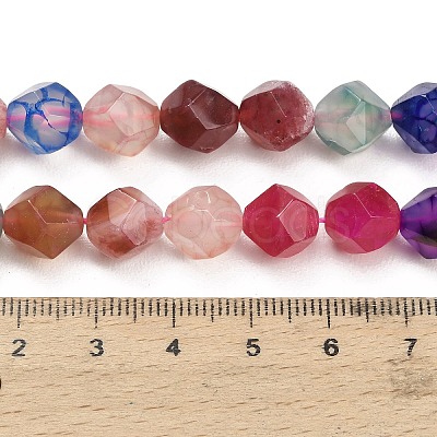 Natural Agate(Dyed & Heated) Beads Strands G-K425-B08-01-1
