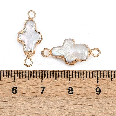 Natural Keshi Pearl Cross Links KK-D423-05G-1