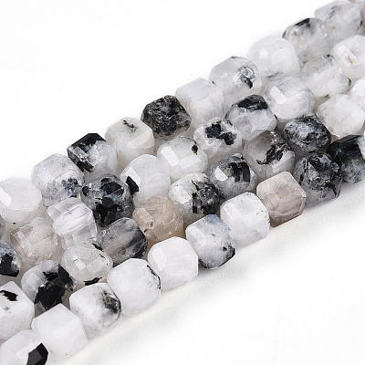 Natural Rainbow Moonstone Beads Strands G-T141-66-1