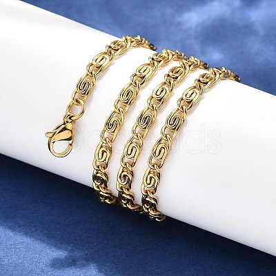 304 Stainless Steel Lumachina Chain Necklaces NJEW-P226-08G-01-1