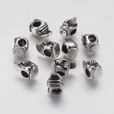 Ion Plating(IP) 304 Stainless Steel European Beads STAS-J022-038AS-1