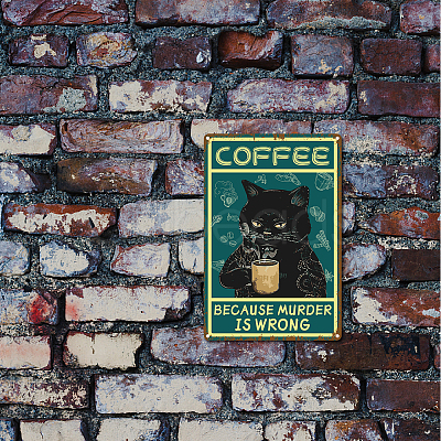 Rectangle with Word Vintage Metal Iron Sign Poster AJEW-WH0157-285-1