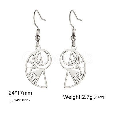 304 Stainless Steel Dangle Earrings FS-WGB851A-01-1