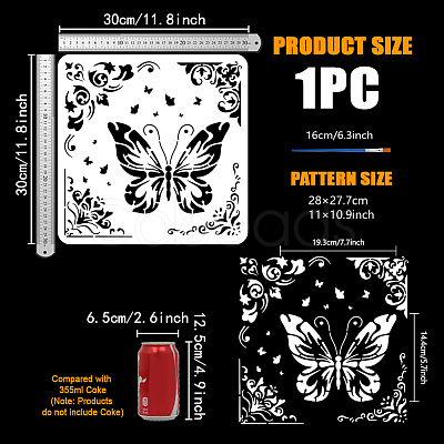 PET Hollow Out Drawing Painting Stencils DIY-WH0391-1024-1