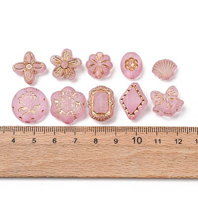Frosted Transparent Acrylic Beads OACR-Z041-08-1