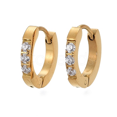 304 Stainless Steel Huggie Hoop Earrings EJEW-L252-042G-1