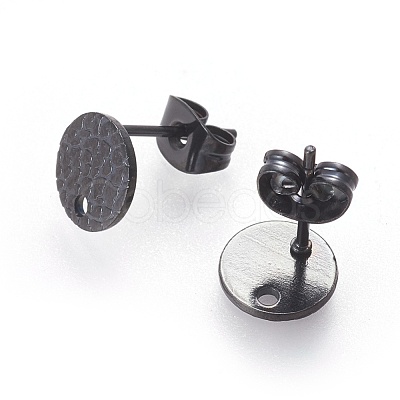 304 Stainless Steel Ear Stud Findings X-STAS-O119-15B-B-1