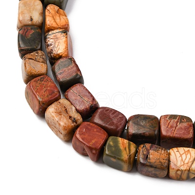 Natural Picasso Stone/Polychrome Jasper Beads Strands G-B155-D10-1