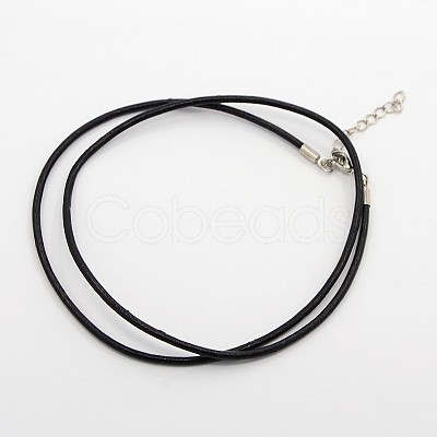 Leather Cord Necklace Making MAK-F002-01-1