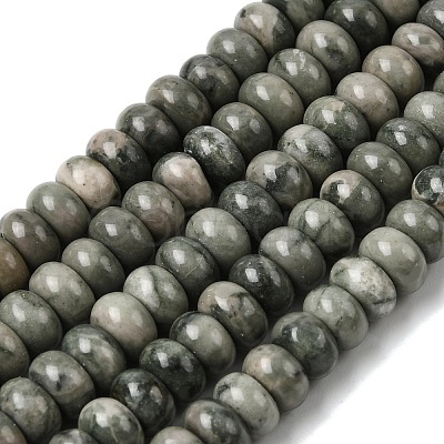 Natural Green Wood Lace Stone Wooden Jasper Beads Strands G-A280-A29-01-1