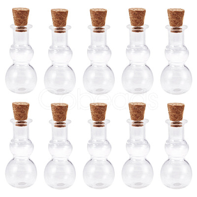10Pcs Clear Glass Wishing Bottles AJEW-TA0002-85F-1