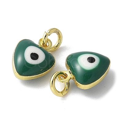 Brass Enamel Charms KK-S518-03B-G-1