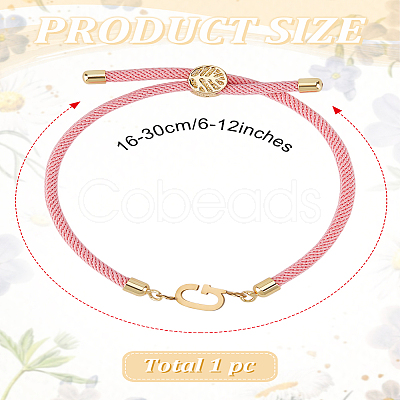 1Pc Adjustable Nylon Cord Slider Bracelets for Women BJEW-LP0001-32G-03-1