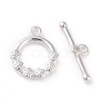 Eco-friendly Brass Toggle Clasps KK-D082-11S-1