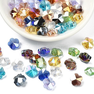 50Pcs 10 Colors Electroplate Glass Beads Strands EGLA-YW0005-69-1