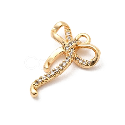 Brass Micro Pave Cubic Zirconia Pendants KK-F916-14G-1