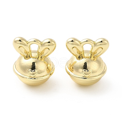 Rack Plating Alloy Rabbit Charms FIND-G044-02LG-1