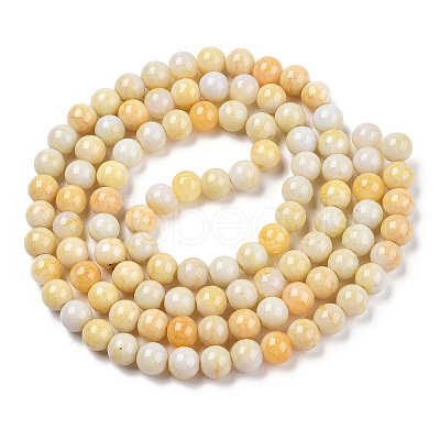 Ombre Effect Dyed Crackle Glass Round Beads Strands X1-GLAA-T031-01F-1