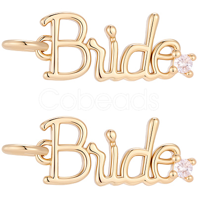8Pcs Rack Plating Brass Micro Pave Clear Cubic Zirconia Pendants KK-BBC0029-15-1