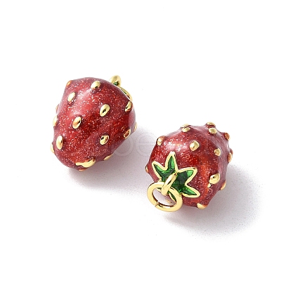 Brass Enamel Pendants KK-A252-38G-02-1