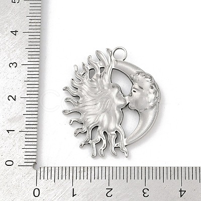 304 Stainless Steel Pendants STAS-D366-01B-P-1