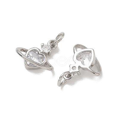Brass Pave Clear Cubic Zirconia Charms CU-CBA6E4E-19P-D-1