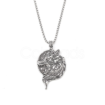 Zinc Alloy Pendant Necklaces NJEW-M211-08A-ASP-1