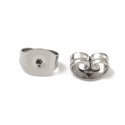 Tarnish Resistant 201 Stainless Steel Ear Nuts X-STAS-S028-11-1