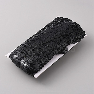 Plastic Paillette Elastic Beads OCOR-WH0079-54B-1