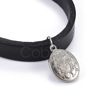 Cowhide Leather Cord Bracelets BJEW-JB04252-1